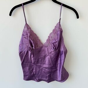 NWT Victoria’s Secret Purple Lace Camisole Top size small